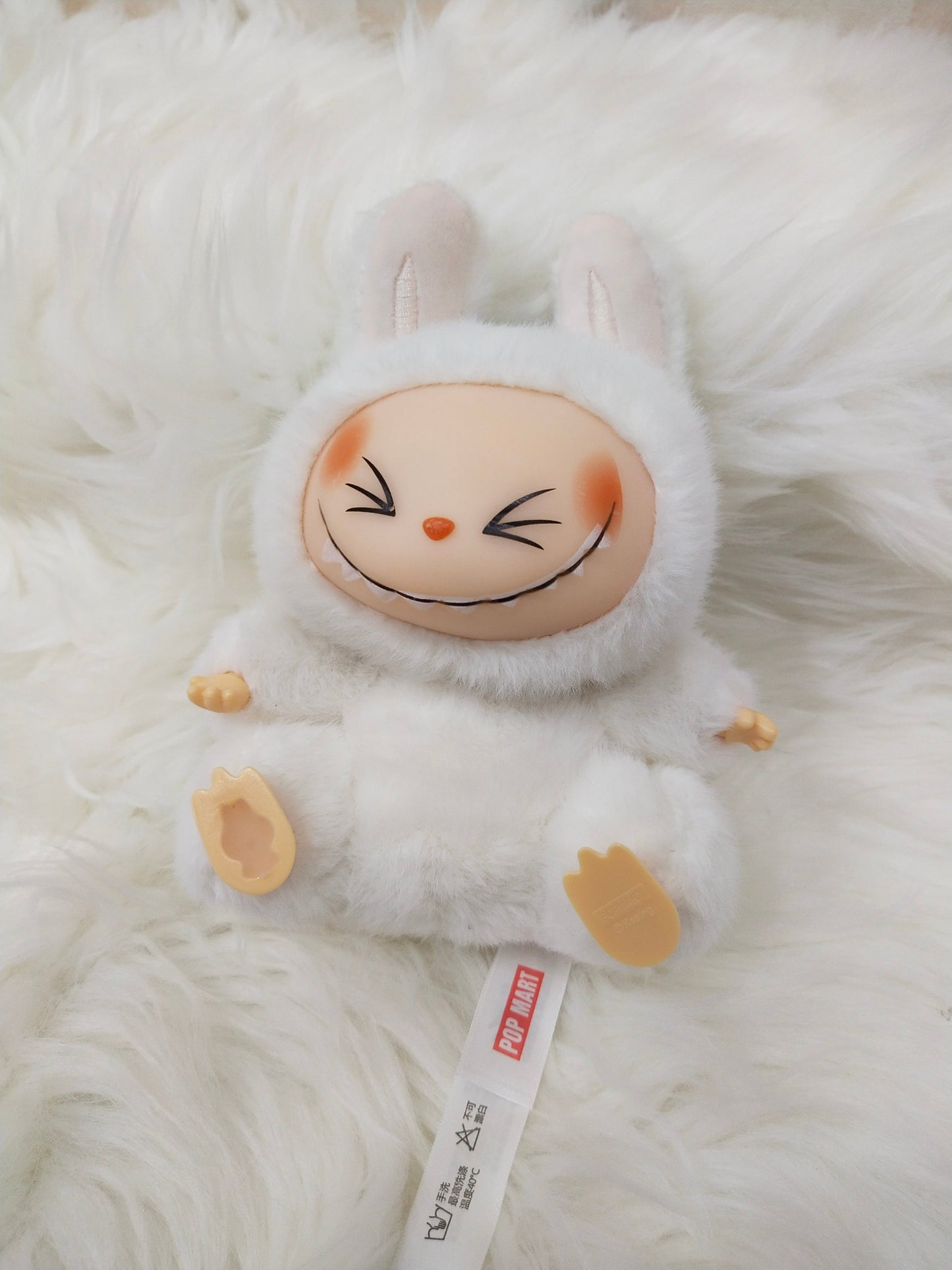Labubu Have A Seat Monster Plush Keychain - 1 PC (SiSi White)