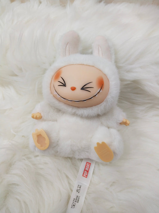 Labubu Have A Seat Monster Plush Keychain - 1 PC (SiSi White)